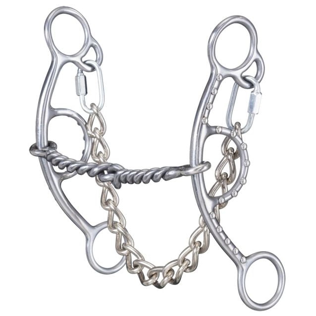 TOUGH1 SWEET IRON TWISTED WIRE SHORT SHANK GAG SNAFFLE